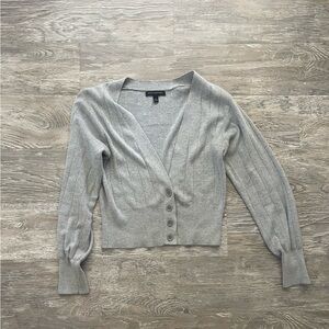 Gray Button-Up Women's Sweater